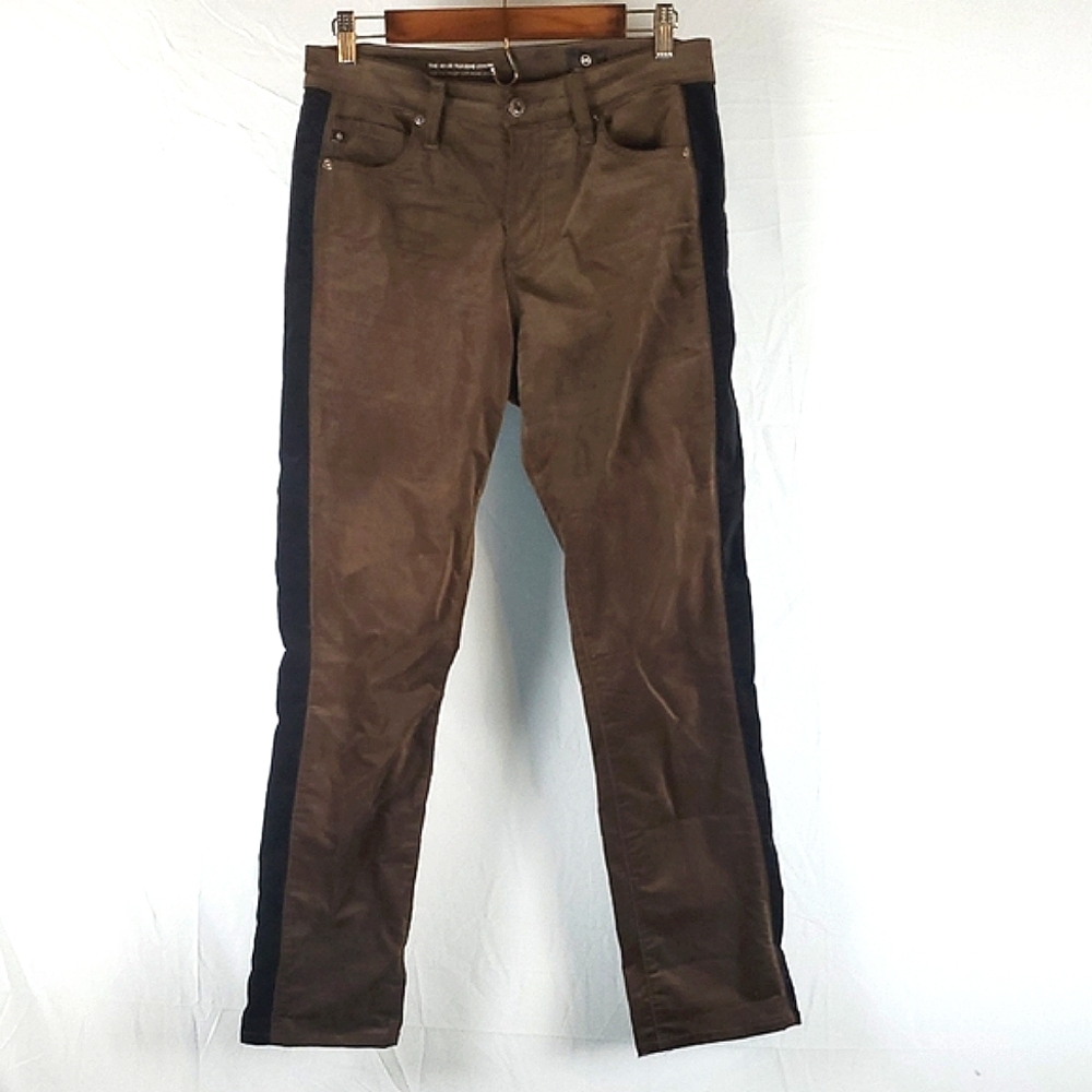AG The Mari‎ Tuxedo Stripe High Rise Straight Pant